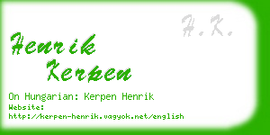 henrik kerpen business card